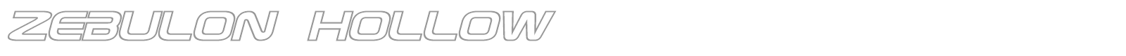 Zebulon font preview